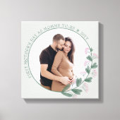 Eerste Moederdag Foto Wildflower Floral Lijst Canvas Afdruk (Voorkant)