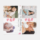 Eerste Moederdag Fotocollage cadeau Fleece Deken (Voorkant (Horizontaal))