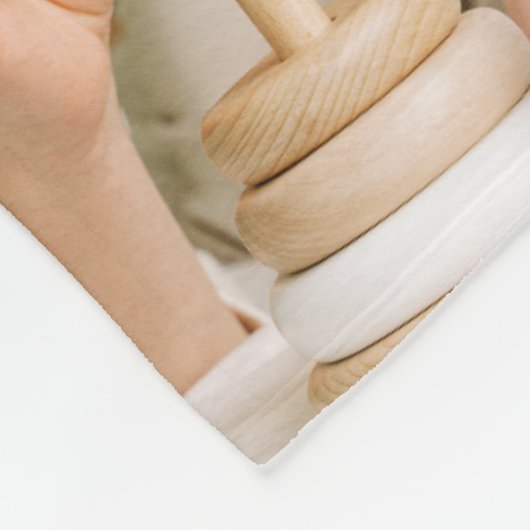 Eerste Moederdag Fotocollage cadeau Fleece Deken (Hoek)