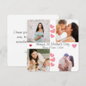 Eerste Moederdag Fotocollage Dank u kaart (Voorkant / Achterkant)
