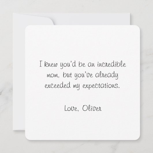 Eerste Moederdag Fotocollage Dank u kaart (Achterkant)