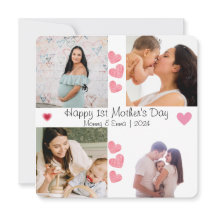 Eerste Moederdag Fotocollage Dank u kaart