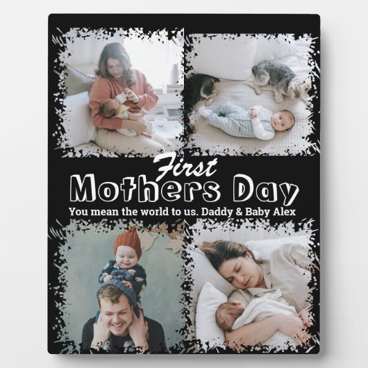 Eerste moederdag fotocollage fotoplaat (Voorkant)