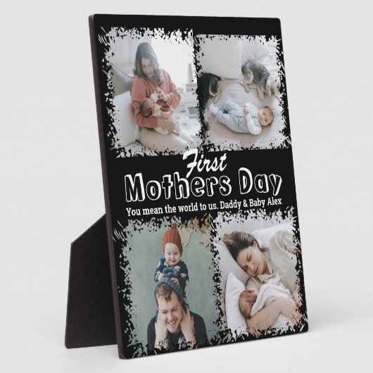 Eerste moederdag fotocollage fotoplaat (Zijkant)