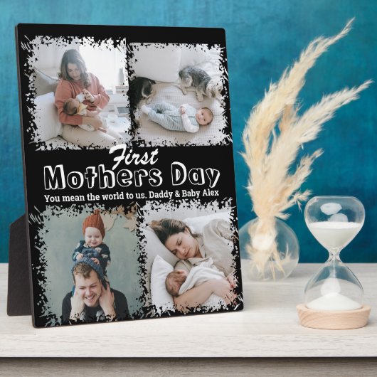 Eerste moederdag fotocollage fotoplaat (Zijkant)