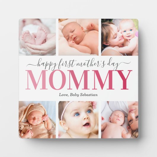 Eerste Moederdag fotocollage Fotoplaat (Voorkant)