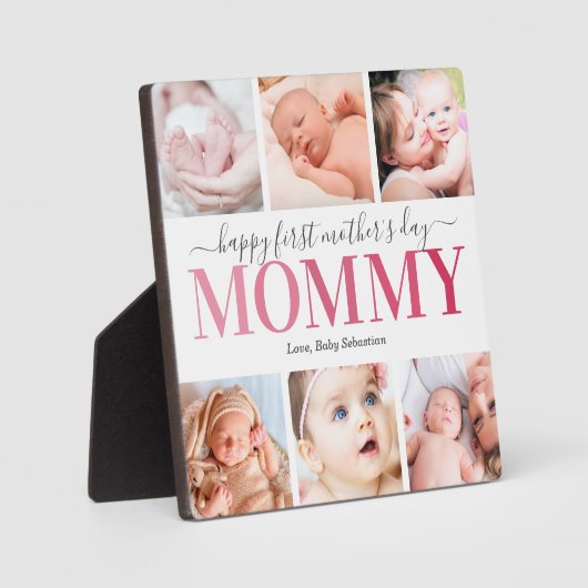 Eerste Moederdag fotocollage Fotoplaat (Voorkant)