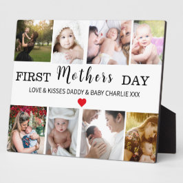 Eerste Moederdag Fotocollage Keepsake Plaque Fotoplaat