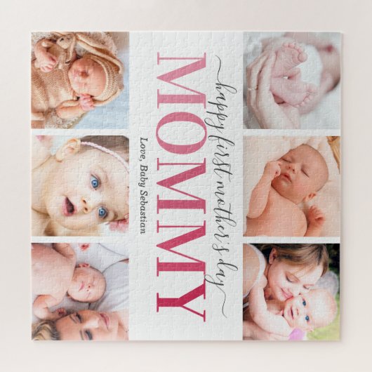 Eerste Moederdag fotocollage Legpuzzel (Horizontaal)