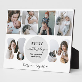 Eerste moederdag fotocollage plaque fotoplaat