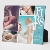 Eerste Moederdag Fotocollage Plaque – Modern Fotoplaat (Zijkant)