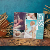 Eerste Moederdag Fotocollage Plaque – Modern Fotoplaat (Zijkant)