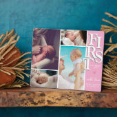 Eerste Moederdag Fotocollage Plaque – Modern Fotoplaat (Zijkant)