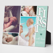 Eerste Moederdag Fotocollage Plaque – Modern Fotoplaat (Zijkant)