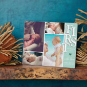 Eerste Moederdag Fotocollage Plaque – Modern Fotoplaat (Zijkant)