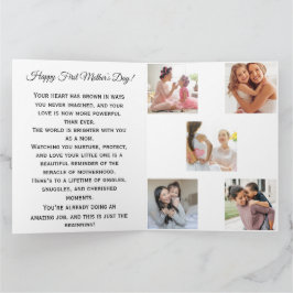 Eerste Moederdag Fotocollage Zoete woorden Kaart