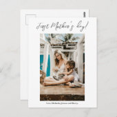 Eerste Moederdag-fotokaart Briefkaart (Voorkant / Achterkant)