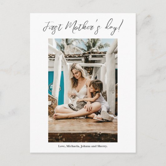 Eerste Moederdag-fotokaart Briefkaart (Voorkant)