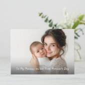 Eerste Moederdag Fotokaart van Baby Kaart (Staand voorkant)