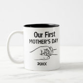 Eerste Moederdag gepersonaliseerde jaar Mok (Links)