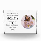 Eerste Moederdag Gift van Baby Mama Gedicht Fotoblokken (Voorkant)