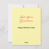 Eerste Moederdag Glitter Confetti Oma Foto Feestdagenkaart (Achterkant)