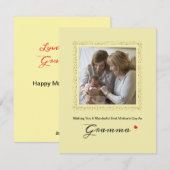 Eerste Moederdag Glitter Confetti Oma Foto Feestdagenkaart (Voorkant / Achterkant)