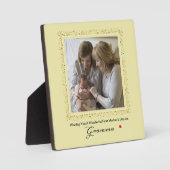 Eerste Moederdag Glitter Confetti Oma Foto Fotoplaat (Voorkant)