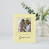 Eerste Moederdag Glitters Confetti Oma Foto  Feestdagenkaart (Staand voorkant)