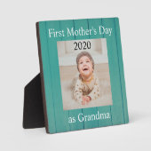 Eerste Moederdag Grandma Custom Photo Fotoplaat (Voorkant)