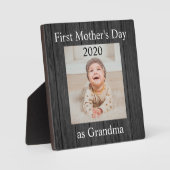 Eerste Moederdag Grandma Custom Photo Fotoplaat (Voorkant)