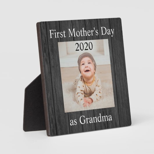 Eerste Moederdag Grandma Custom Photo Fotoplaat (Voorkant)