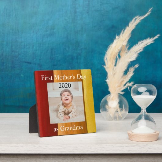 Eerste Moederdag Grandma Custom Photo Fotoplaat (Insitu)