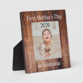 Eerste Moederdag Grandma Custom Photo Fotoplaat (Voorkant)