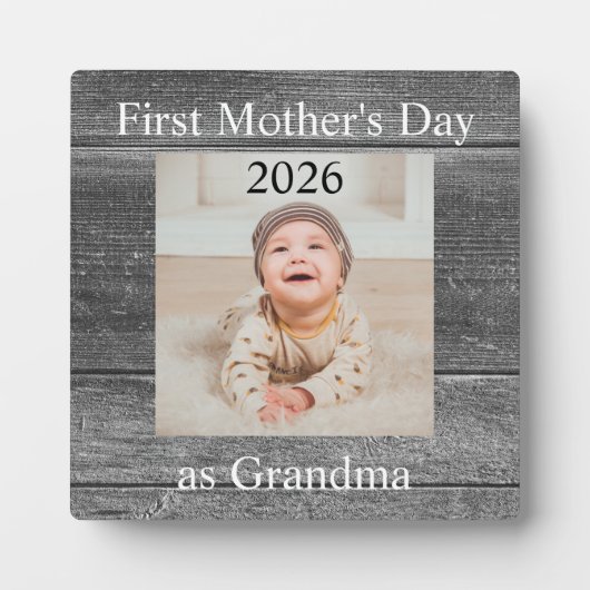 Eerste Moederdag Grandma Custom Photo Fotoplaat (Voorkant)