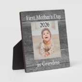 Eerste Moederdag Grandma Custom Photo Fotoplaat (Voorkant)