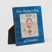 Eerste Moederdag Grandma Custom Photo Fotoplaat (Voorkant)