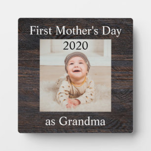 Eerste Moederdag Grandma Custom Photo Fotoplaat