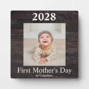 Eerste Moederdag Grandma Custom Photo Fotoplaat