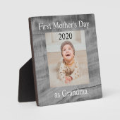 Eerste Moederdag Grandma Custom Photo Fotoplaat (Voorkant)