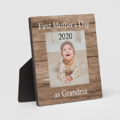 Eerste Moederdag Grandma Custom Photo Fotoplaat (Voorkant)