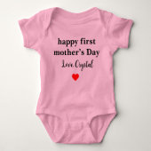 Eerste Moederdag Happy 1st Mom Romper (Voorkant)