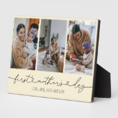 Eerste Moederdag-hartscript 3 Fotocadeau Fotoplaat (Zijkant)