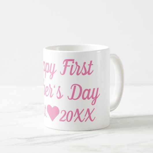 Eerste Moederdag Helderroze Mok (Voorkant rechts)