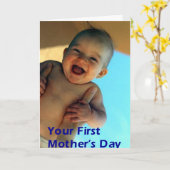 Eerste Moederdag Kaart (Gele Bloem)