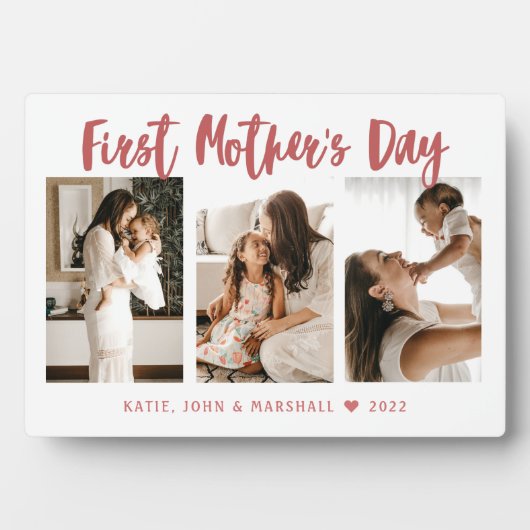 Eerste moederdag kalligrafie 3 Fotocadeau Fotoplaat (voorkant)