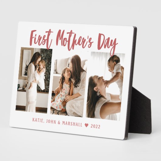 Eerste moederdag kalligrafie 3 Fotocadeau Fotoplaat (Zijkant)