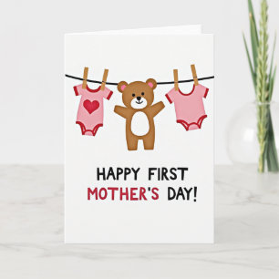 Eerste Moederdag Knuffeldier Kaart