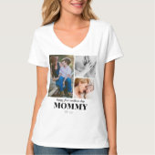 Eerste moederdag Leuke 3Photo Collage Plaque T-shirt (Voorkant)
