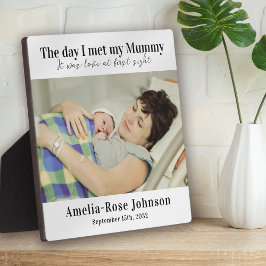 Eerste Moederdag Liefde op het eerste gezicht Foto Fotoplaat